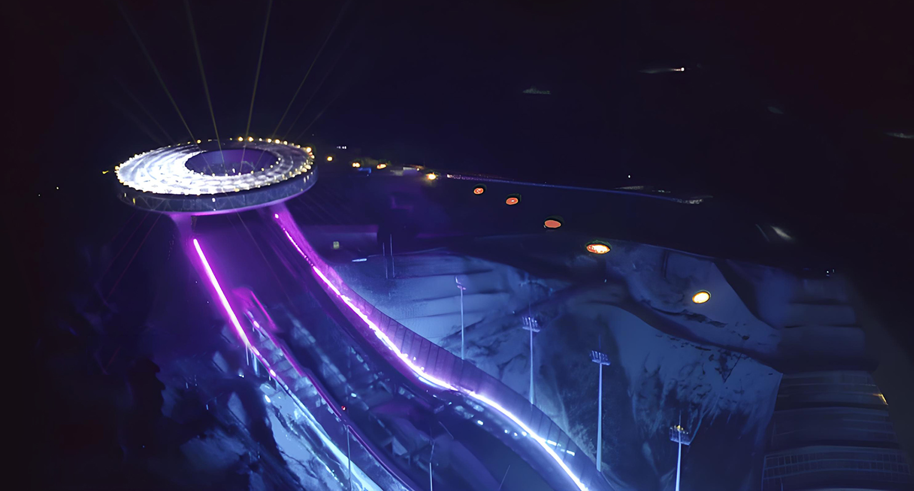 冬奥会跳台灯光